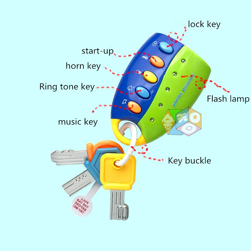 Головоломка электрическая музыкальная Автомобильная игрушка-ключ красочная вспышка музыка смарт-пульт дистанционного управления несколько звуков автомобиля ролевые игры Детские игрушки