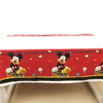 

Disney Red Mickey Mouse 1pcs 132*220cm Large Size Party Tablecloth Wedding Birthday Decoration Table Cover Disposable Tableware