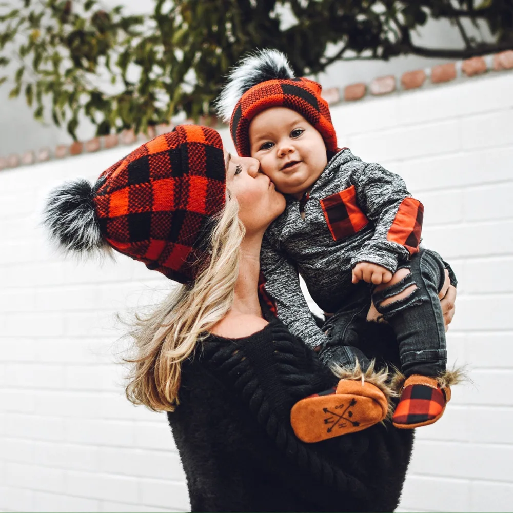 parent child knitted hat 