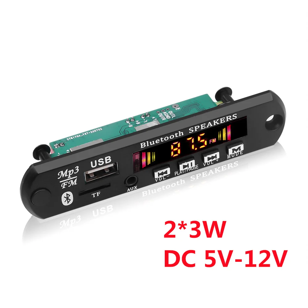 Kebiduハンズフリーmp3プレーヤーデコーダボード5v 12v Bluetooth5 0 80 40wアンプカーfmラジオモジュールサポートfm Tf Usb Auxレコーダー Liquidmart