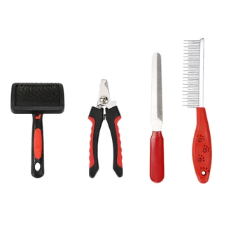 

Dog Nail Clippers and Trimmer Set, Stainless Steel Non Slip Handles & Razor Blades, Safety Guard to Avoid Over-Cutting, Grooming