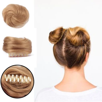 

XUANGUANG Fashion catch clip bun strainght hair bun curly bun doughnut bun high temperature wire bun extension