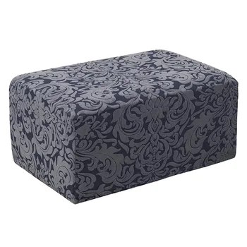 

Stretch Footstool Cover Bench Stool Elastic Jacquard Fabric Protector Home Decor RT99