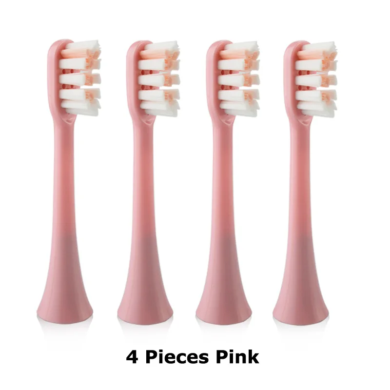 Сменные головки для электрической зубной щетки с мягкой щетиной, зубная головка с самостоятельной упаковкой, подходит для Xiaomi SOOCARE SOOCAS X3 - Цвет: 4 pcs pink