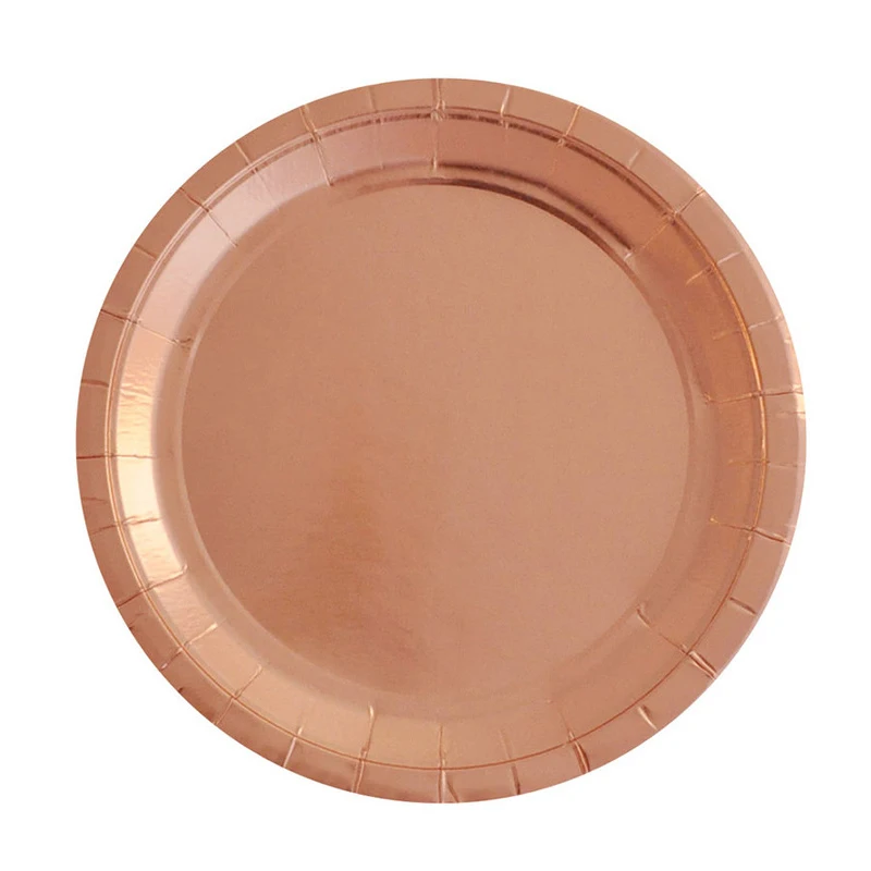 8 шт./компл. 270 мл двухслойная Бумага чашка из розового золота ...