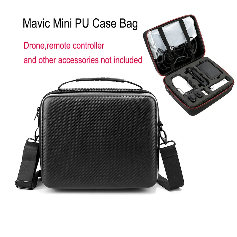 MMB004 PU Сумка на плечо Mavic Mini, Большой Вместительный чехол для переноски, сумка для хранения, Дрон, профессиональная дорожная защитная коробка для DJI Mavic Mini - Цвет: MMB004 PU