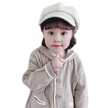 

2020 Spring And Summer New Children's Hat Beret Children's Thin Painter Hat Retro Octagonal Hats