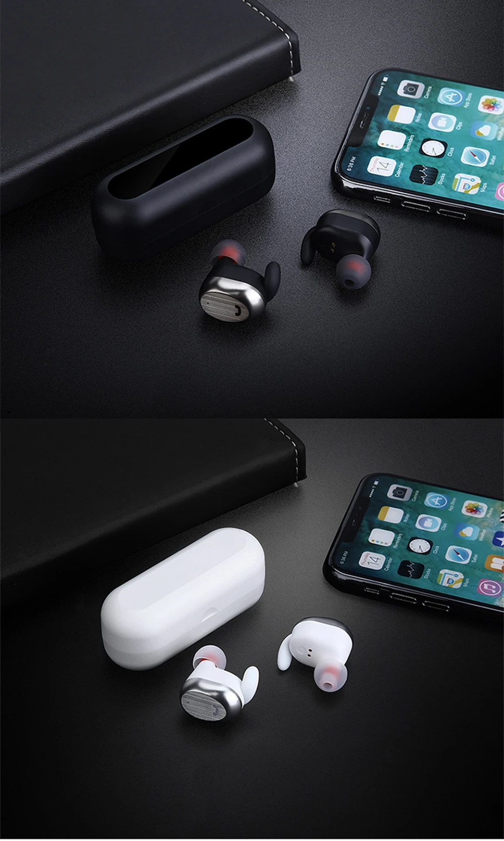 TWS 5,0 беспроводные мини-наушники Bluetooth для Xiaomi huawei Мобильные стерео наушники спортивные наушники с микрофоном портативная зарядная коробка