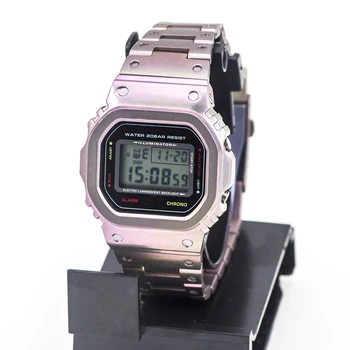 

Super Light Titanium Alloy Rose Red Watch Set DW5600/5610 Watchband Bezel Metal Strap