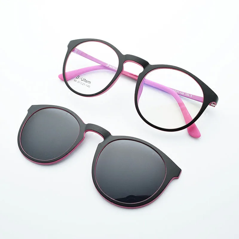 Поляризационные ультра-легкие оправы для очков, соответствующие магниту, поляризованные круглые очки для женщин, очки для близорукости, солнцезащитные очки jkk84