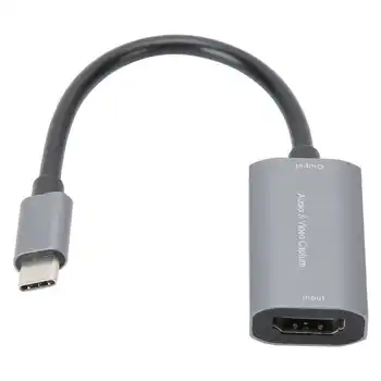 

Video Capture Card TYPE-C HDMI to USB-C 4K 1080P Game Live Silver Gray Free Drive Z29A Capture Card