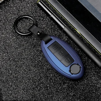 

2020 Carbon Fiber Matte Car Key Case For Nissan 370Z Altima GT R Maxima Murano Rogue Sentra Keychain Bag Remote Cover new