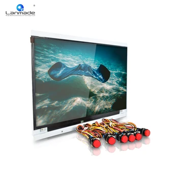 

6pcs red plastic led button 15.6" USB SD 3.5mm audio output digital signage