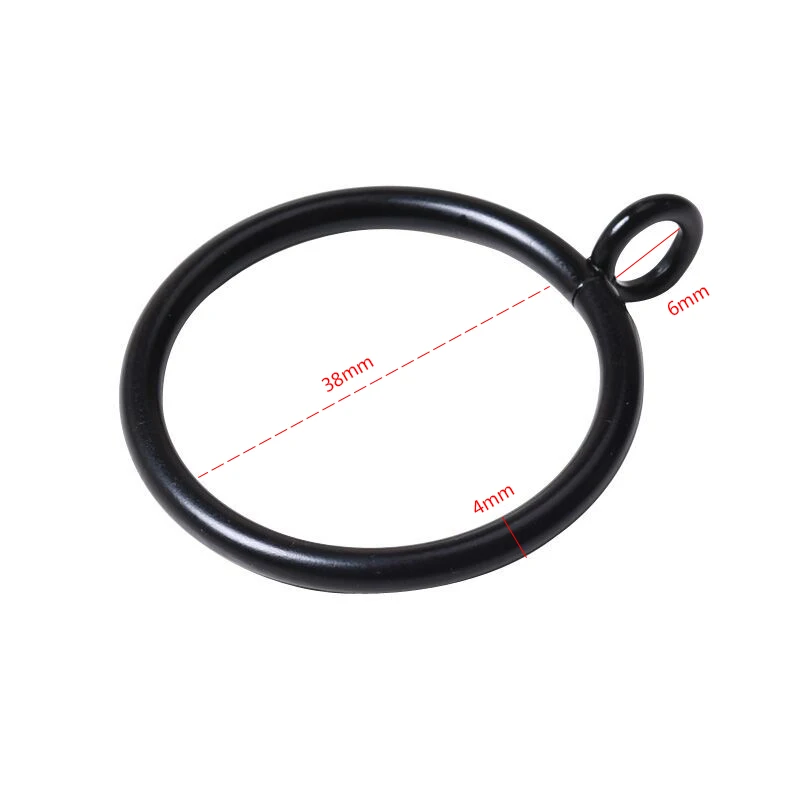 XZJJA 5/10Pcs Metal Curtain Hanging Ring 38mm Shower Curtain Tracks Accessories Round Buckles Home Decor Materials Roman Circle