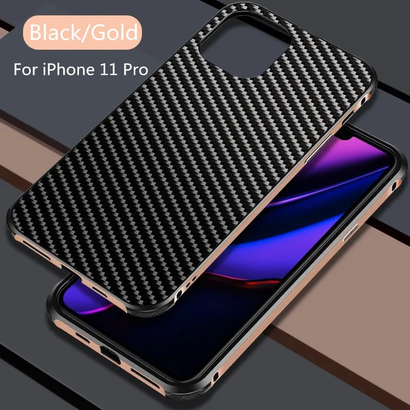 for 11 Pro Gold Тонкий чехол для iPhone 11 Pro Max X XS Max XR 7 8 Plus, минималистичный прочный плотно прилегающий чехол из углеродного волокна, Fundas - Цвет: for 11 Pro Gold
