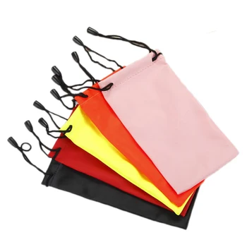 

1pc Color Random !! Wholesale New Arrival Tarpaulin Sunglasses Glasses Bag Soft Cloth Dust Waterproof Pouch Carry Bag