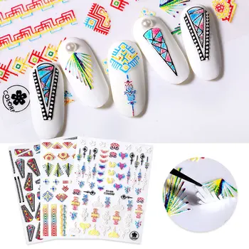 

1 Sheet 5D Nail Stickers Embossed Nail Sticker Slice Flower Transfer Sticker Nail Art DIY Design 3D Decorations Nails Art