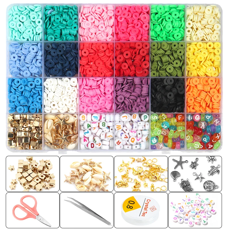 High Quality Polymer Clay Beads for Jewelry Making Accessories DIY Bracelets Necklace Earring Craft Kits For Children Gift