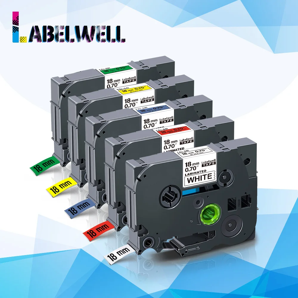 Labelwell 5PK разноцветная 241 441 541 641 741 18 мм фотомагнитная Кассета для этикеток Принтер