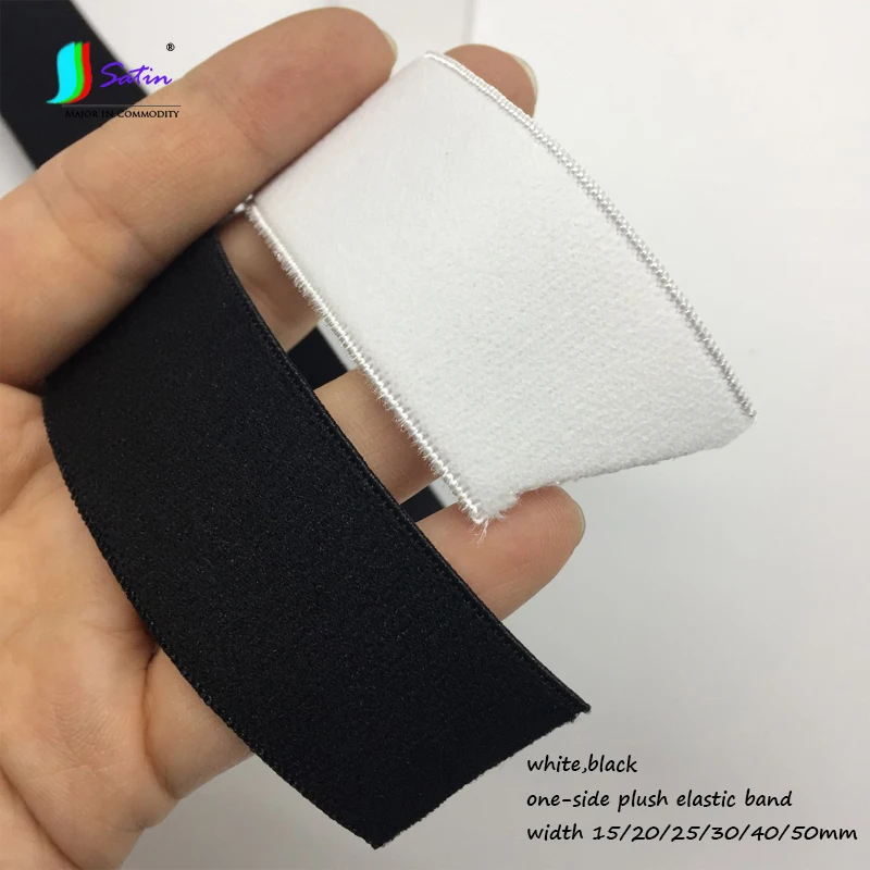White Soft Velvet Elastic Bands 20 Metres Size 10mm For Headbands Band Craft DIY