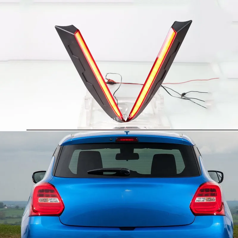 2 шт. для Suzuki Swift Светодиодная лампа заднего багажника торможения фары дальнего света задние противотуманные фары аксессуары