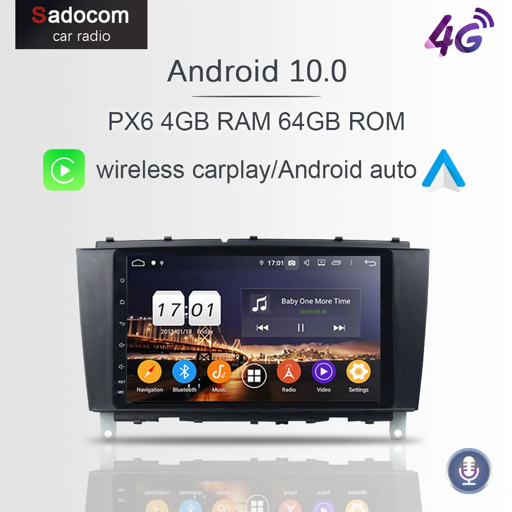 720P PX6 8 &quot2 din Android 11 0 автомобильное радио 4G RAM 64G ROM 8core Автомобильный DVD плеер для Benz