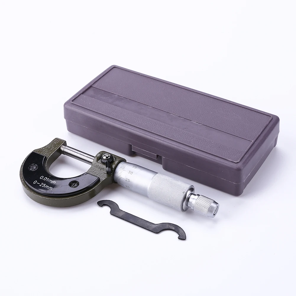 Hongsheng External Measuring Micrometer 0-25MM/0.01MM High Precision Vernier Caliper Measuring Tool Hongsheng External Measuring Micrometer 0-25MM/0.01MM High Precision Vernier Caliper Measuring Tool