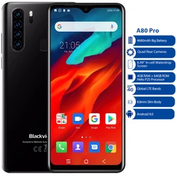 Смартфон Blackview A80 Pro, 4 + 64 ГБ, Android 9,0, 8 ядер, 6,49 дюйма, 4G