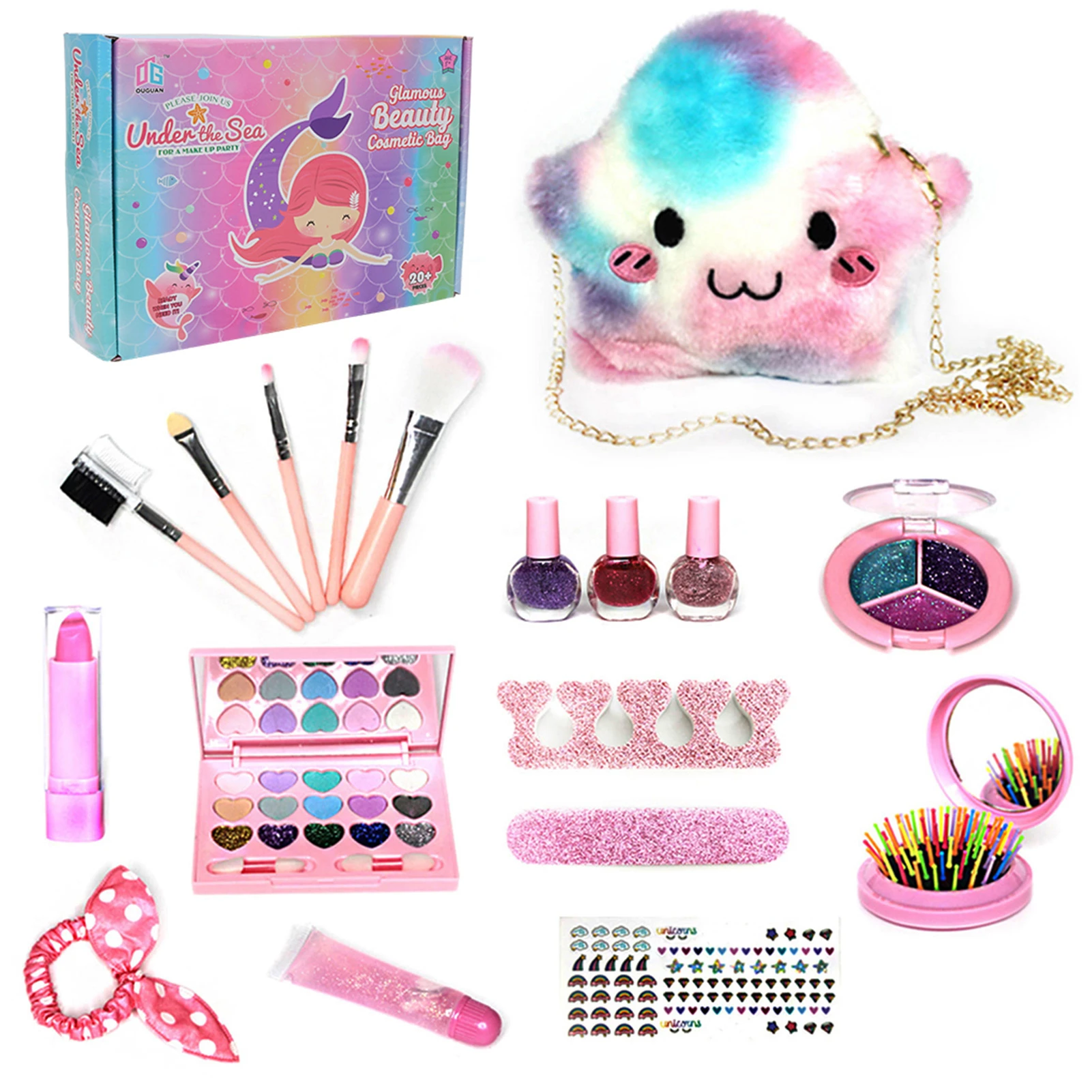 Kit de maquillage pour enfants, jeu de beauté princesse, cadeau de noël ou d'anniversaire  | AliExpress
