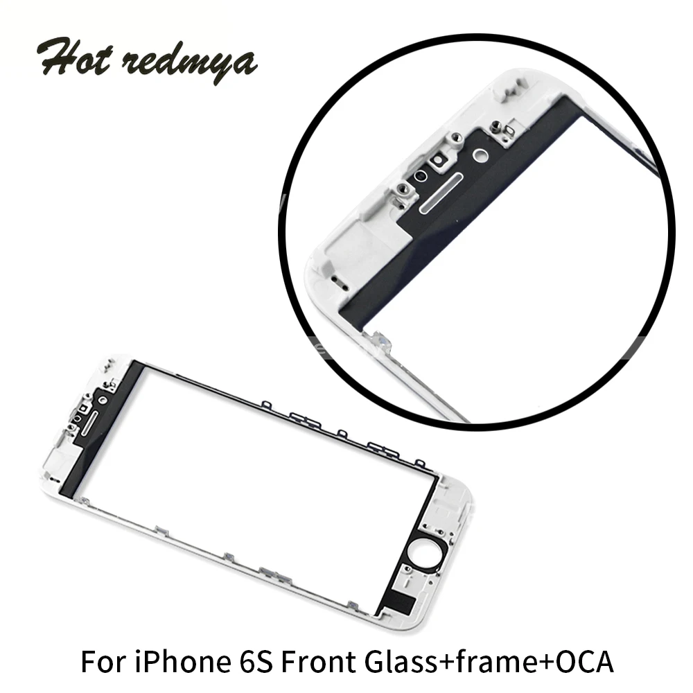 10 шт. сенсорный экран дигитайзер Панель переднее стекло для iPhone 6S внешнее стекло объектив с OCA+ рамка запасные части