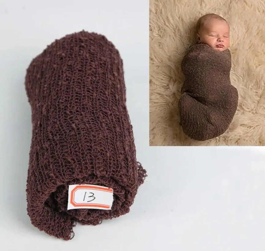 Baby Blanket Newborn Baby Photography Props Blanket Wraps 40*150cm infant Knit Stretch Wrap