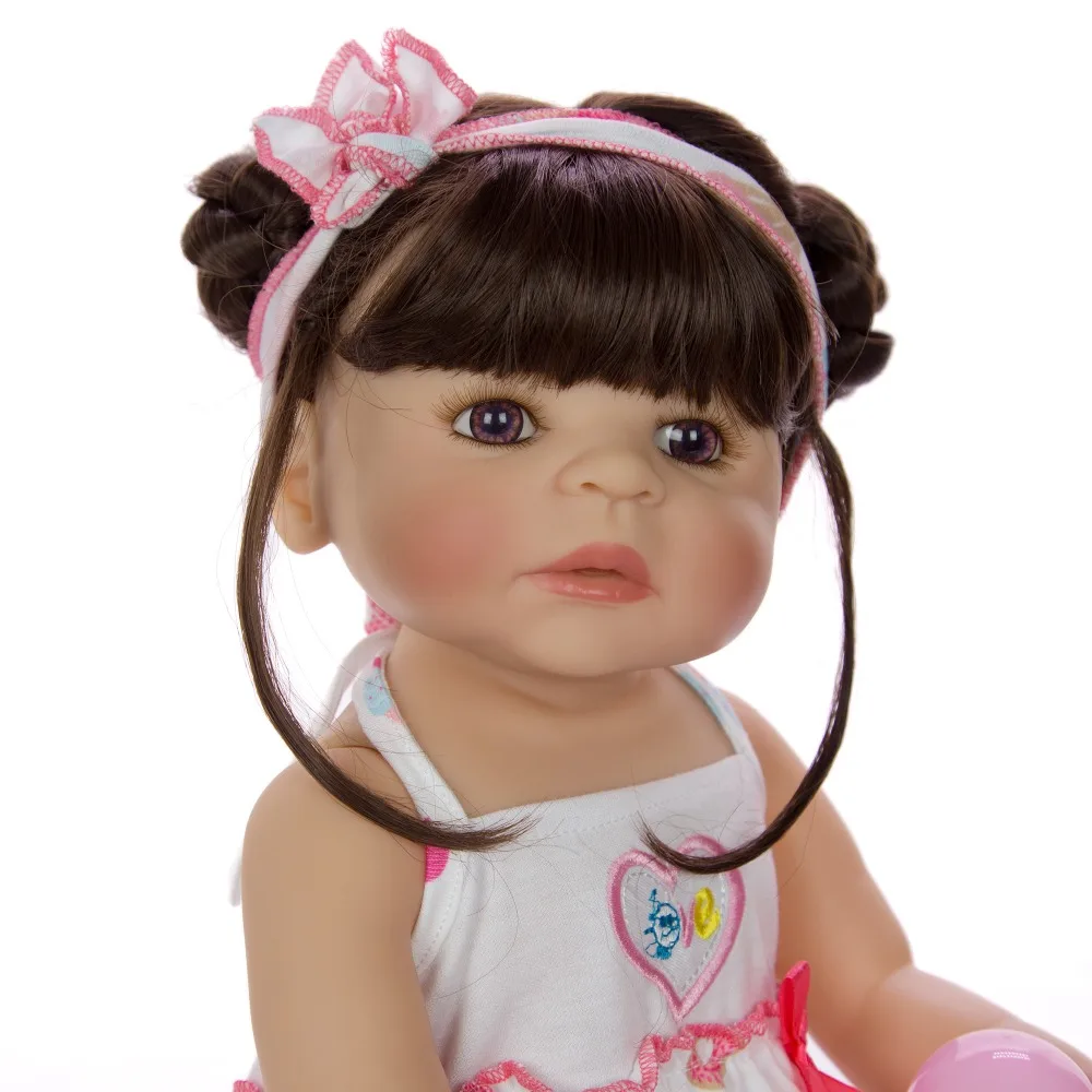 Bebe Кукла reborn corpo de silicone inteiro 22 дюймов 55 см для новорожденных, для девочек кукла настоящий милый новорожденный малыш Живой куклы игрушки подарок