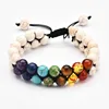 7 Chakra Beads Lava Rock Bracelet 8mm Double Layer Row Adjustable Unisex Yoga Stone Energy Healing Stone Bracelets Xmas Gift ► Photo 3/6