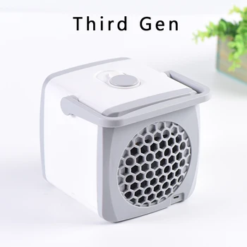 

LED USB Plug-In Summer Personal Space Cooler Fan Home Air Conditioner Mini Portable 3-Speed Desktop Dormitory Fan Desk