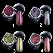 Nails Art Dip порошок для ногтей Блеск для ногтей голографический лак для маникюра сухой хромированный пигмент погружающийся порошок chl09