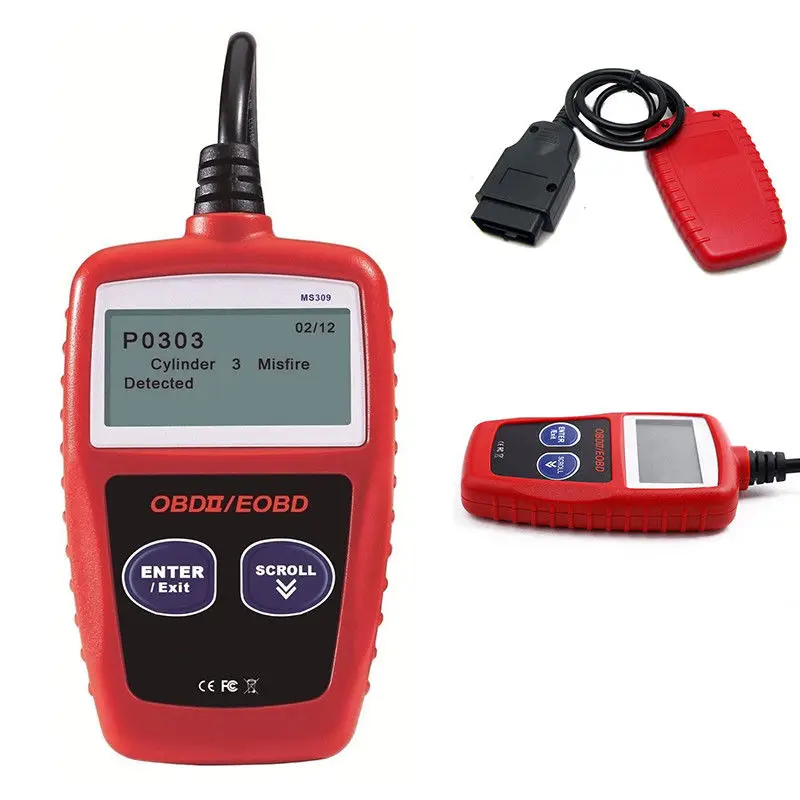 Vehemo OBD2 MS309 автомобильный диагностический инструмент автоматический диагностический инструмент грузовик диагностический инструмент тестор код считыватель Быстрый крутящий момент для MaxiScan