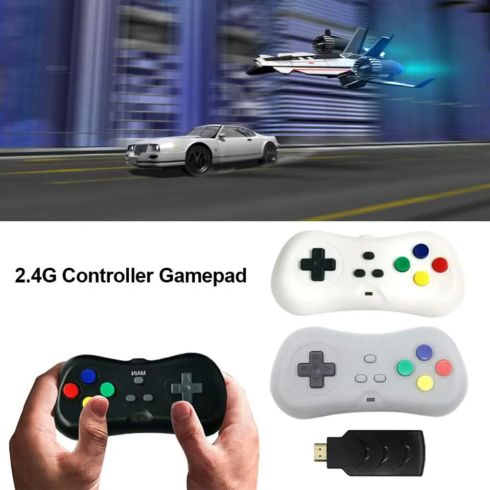 2 4G Беспроводная портативная игровая консоль портативный ТВ контроллер геймпад