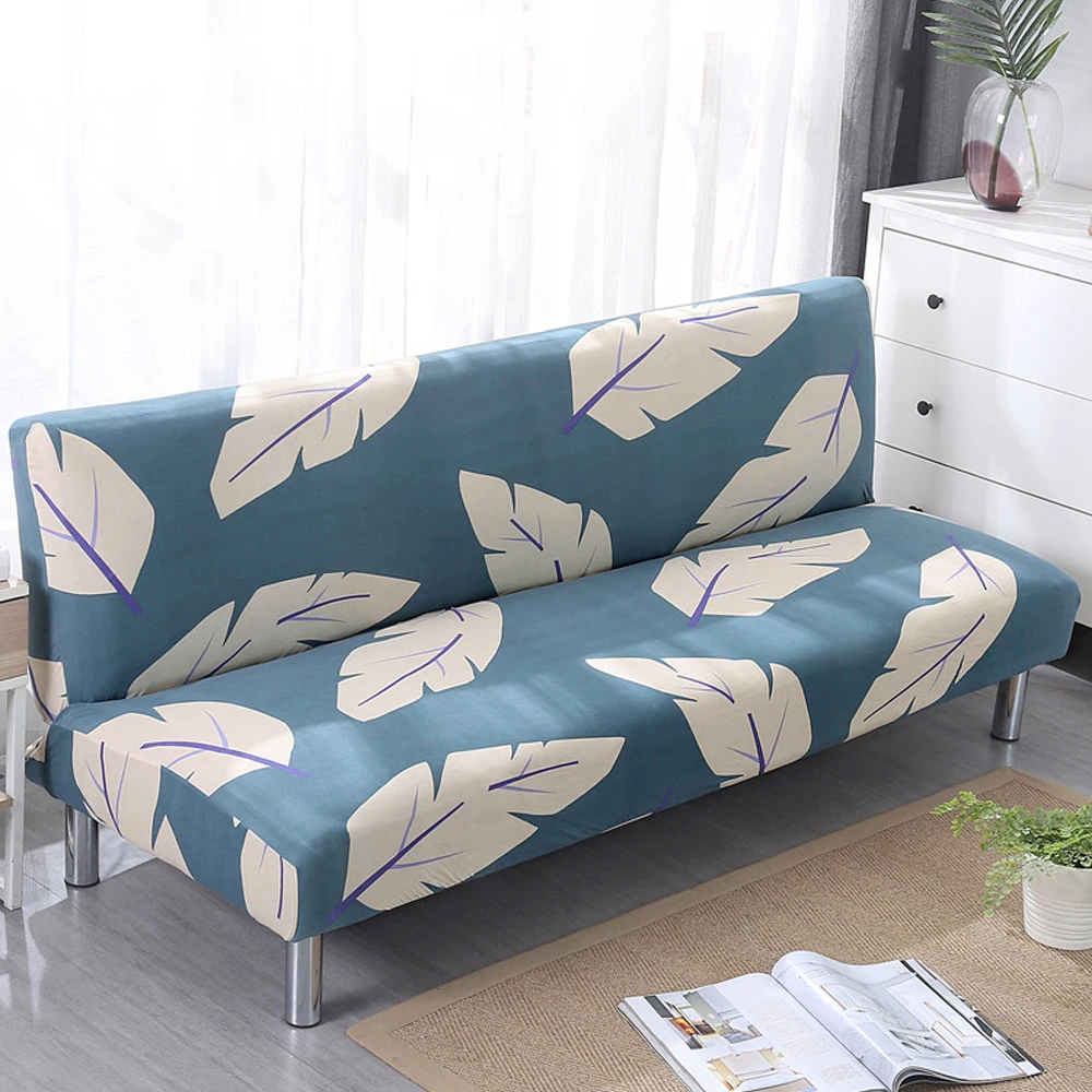 Stretch Sofa Bed Cover No Armrest Folding Sofa Cover Couch Cover Slipcovers for Living Room cubre sofa canape salon 160-190cm - Цвет: 01