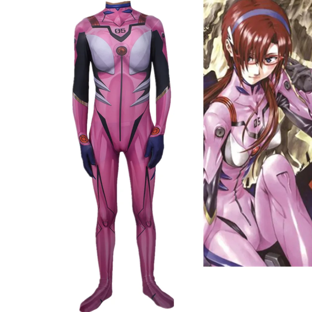 Новый Век Evangelion ЕВА АСУКА 05 Mari цельные колготки Косплей боевой костюм| |