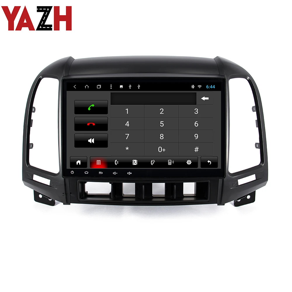 YAZH 1 Din Android 9,0 Автомобильный мультимедийный блок для hyundai Santa Fe 2006 2007 2008 2009 2010 2011 2012 с 9," ips HD дисплеем
