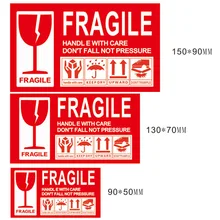 50/100pcs Fragile Warning Label Sticker Logistics Accessories Hazard Warning Sign Handle With Care Keep Express Label Adhesive