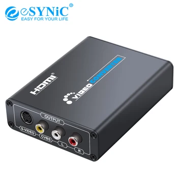 

eSYNiC HDMI to Composite 3RCA AV S-Video R/L Audio Vdieo Converter Adapter Upscaler for PS3 Xbox DVD TV Support 720P / 1080P