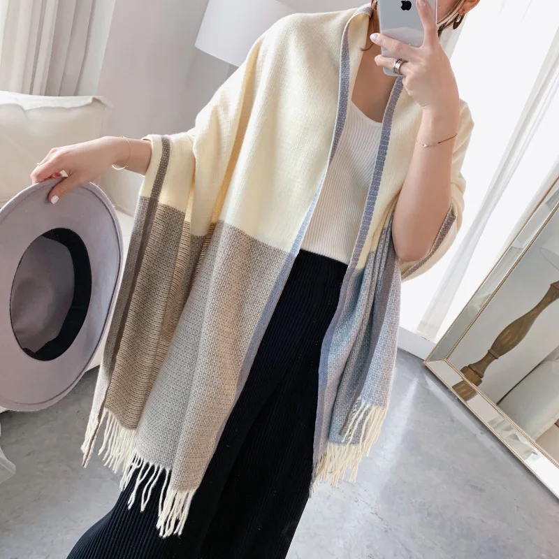 

Qiu dong season new multicolor wool scarf, Japan and South Korea joker collar thickening ms warm scarf shawl thick model
