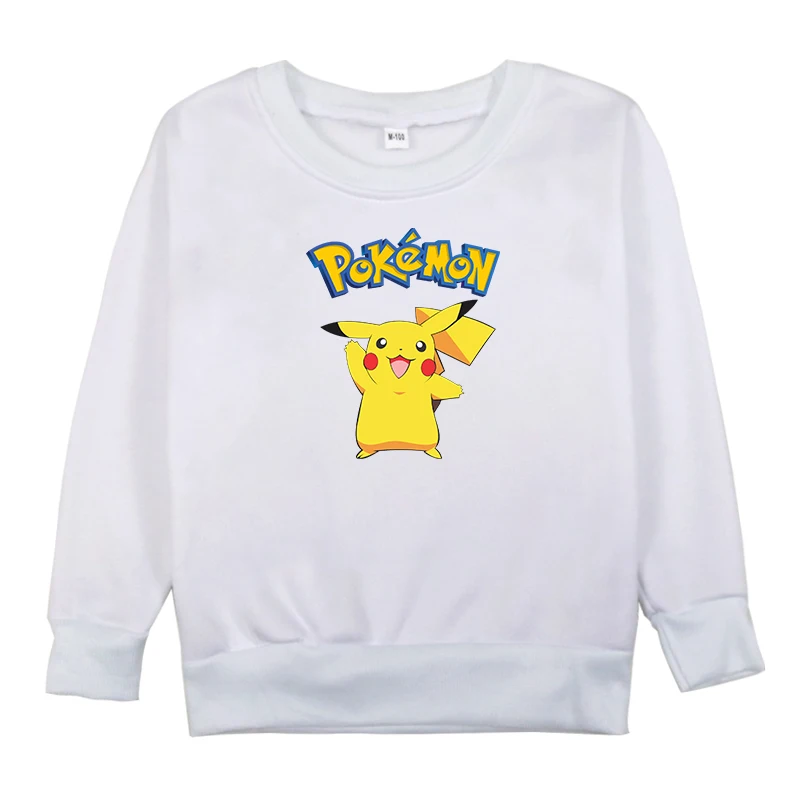 New Pikachu Baby Kid Boys Girls Sweatshirts Autumn Winterroupas Infantis Menina Pokemon Print Top Kids T-shirt Clothes