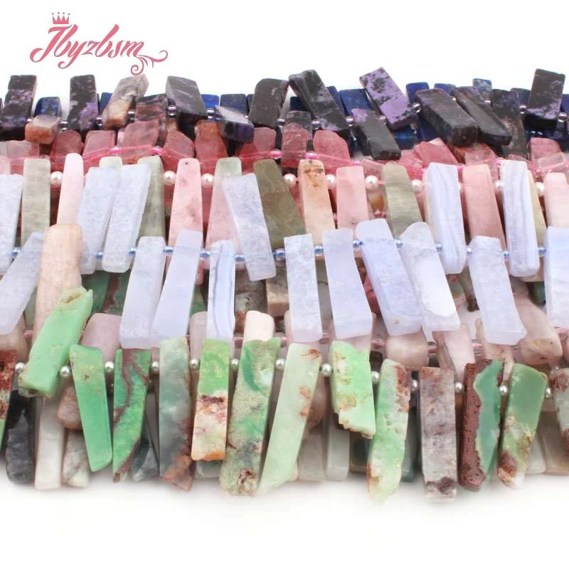 5x15-7x35mm Irregular Opal,Quartz,Agates Loose Natural Stone Beads For Jewelry Making DIY Necklace Bracelet Earring Strand 15