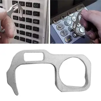 

1 pcs Portable Hygiene Hand Antimicrobial Ketchain EDC Door Opener Elevator Handle Key