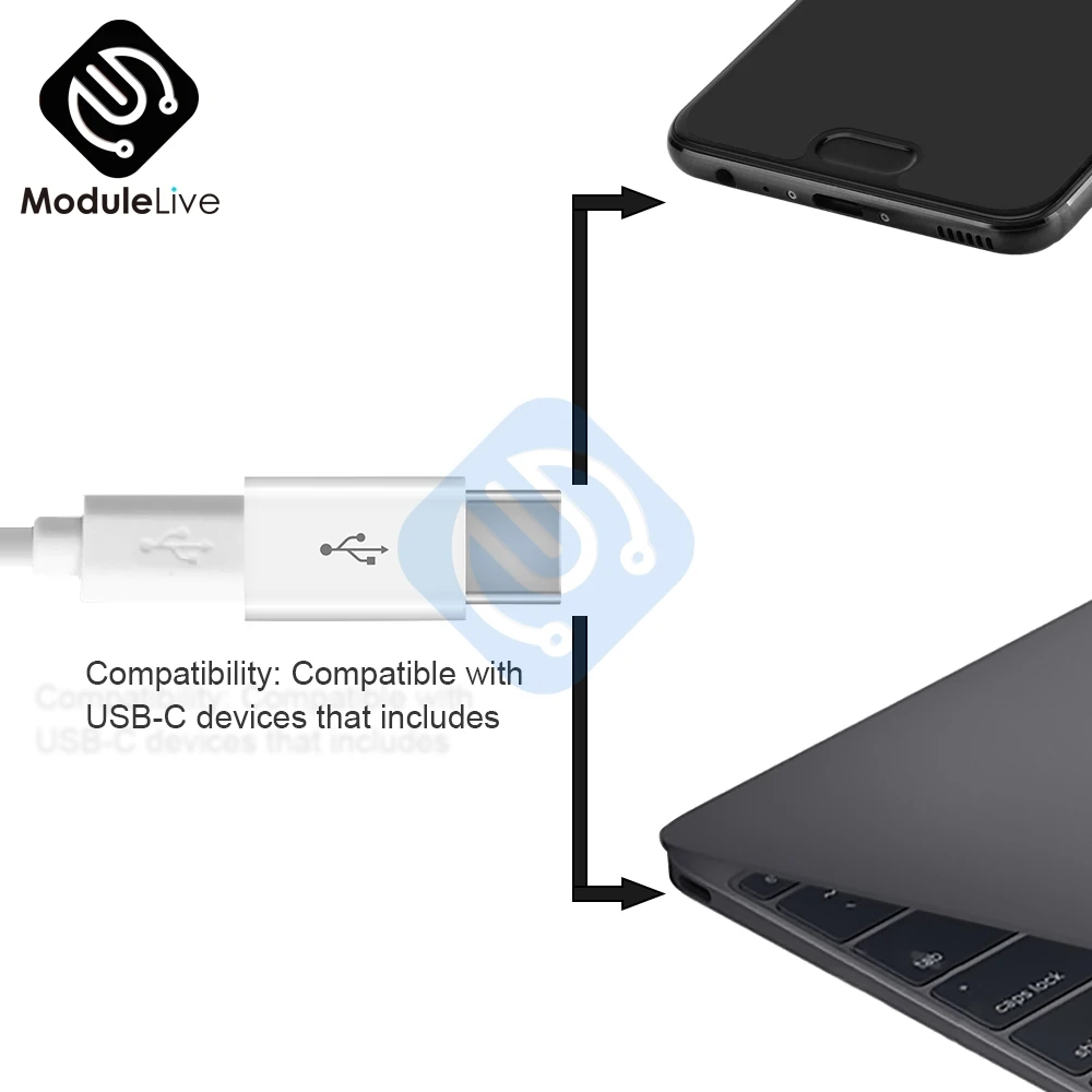 3 шт./компл. USB 3,1 Тип-C разъем Micro USB 2,0 5Pin Женский данных адаптер переходник USB Тип C адаптер Diy Наборы