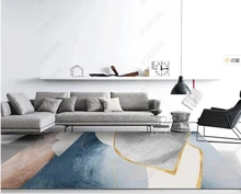  Modern Minimalist Nordic Fashion Blue Gilding Geometric Carpet Floor Mat Study and Bedroom Room Coffee Table  area rug large 