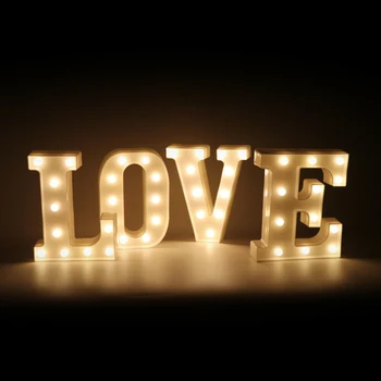 

3D LOVE LED Decor Letter Light Marquee Wedding Home Decorative Night Lights New