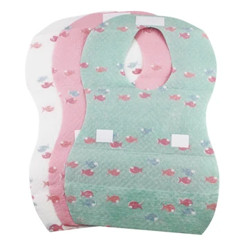 

10PCS Disposable Baby Bibs EVA Waterproof Lunch Feeding Bibs Baby Cartoon Feeding Cloth Children Baby Apron Babador